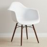 Buy Dining Chairs - Scandinavian Design - Dark Wood Legs - Skandiva White 61569 - prices